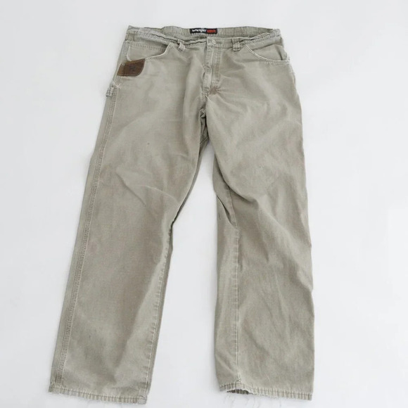 Vintage  Wrangler RIGGS Workwear Green Carhartt Style Size 38x34 - Picture 1 of 13